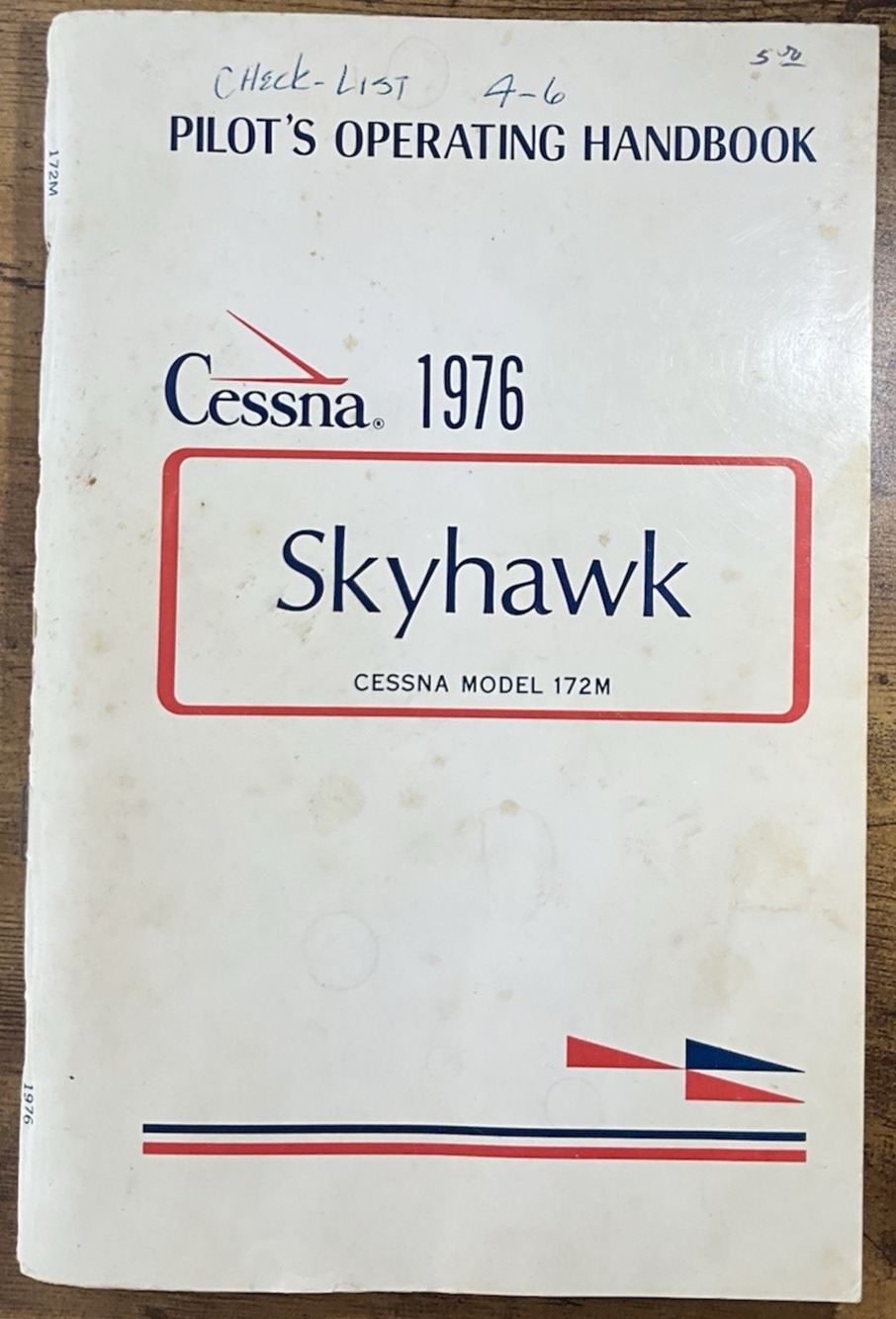 1976 CESSNA Skyhawk Model 172M Pilot’s Operating Handbook Airplane Manual